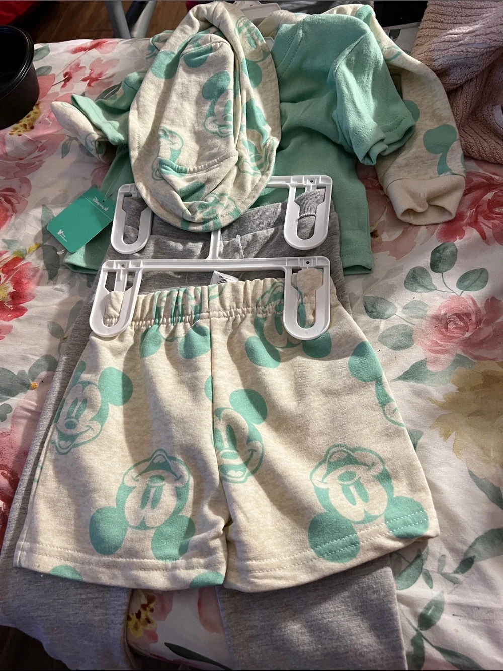 Children's Mint Mickey Print 5 piece Set - Toddler